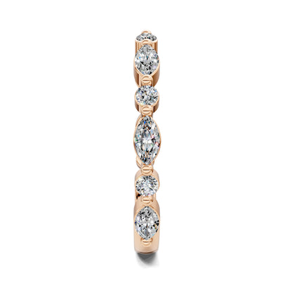 INEZ ROUND AND MARQUISE OPEN DIAMOND RING