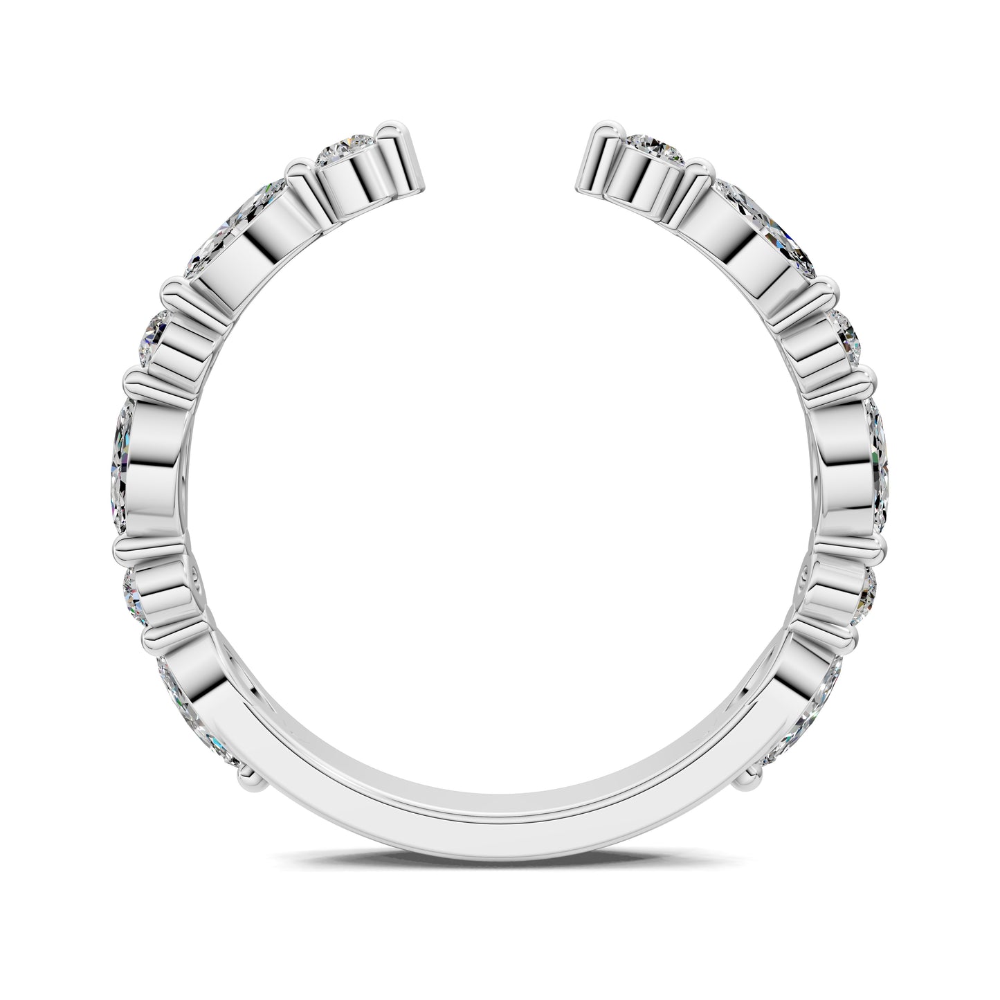 INEZ ROUND AND MARQUISE OPEN DIAMOND RING