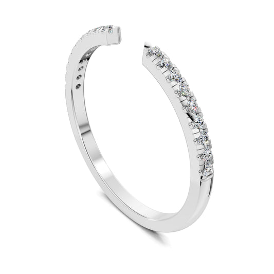 CASSANDRA PETITE OPEN SCALLOPED DIAMOND RING