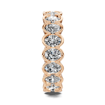 LILY OVAL SEMI-BEZEL ETERNITY BAND