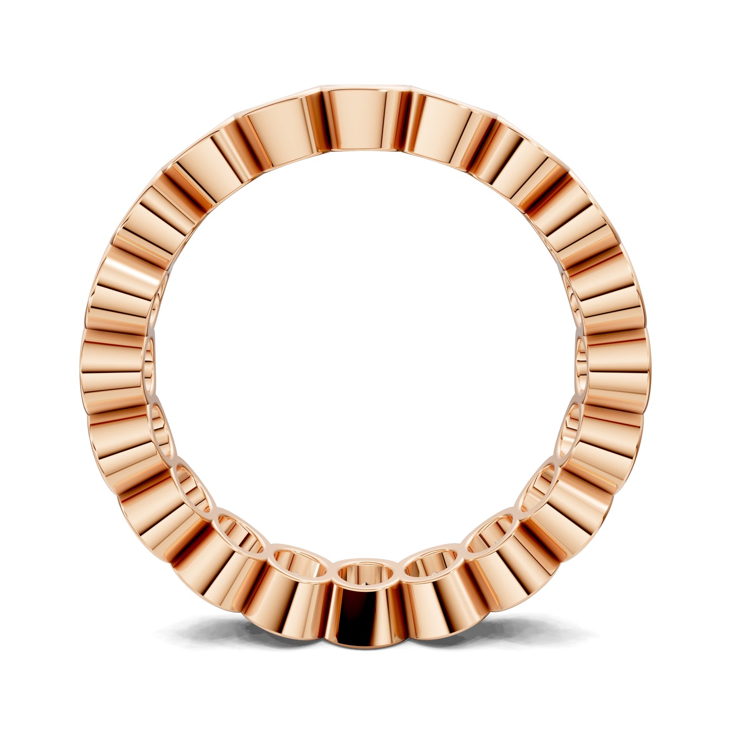 LILY OVAL SEMI-BEZEL ETERNITY BAND