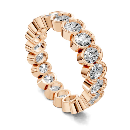 LILY OVAL SEMI-BEZEL ETERNITY BAND
