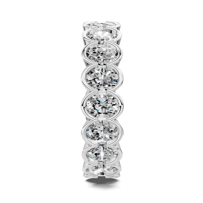 LILY OVAL SEMI-BEZEL ETERNITY BAND