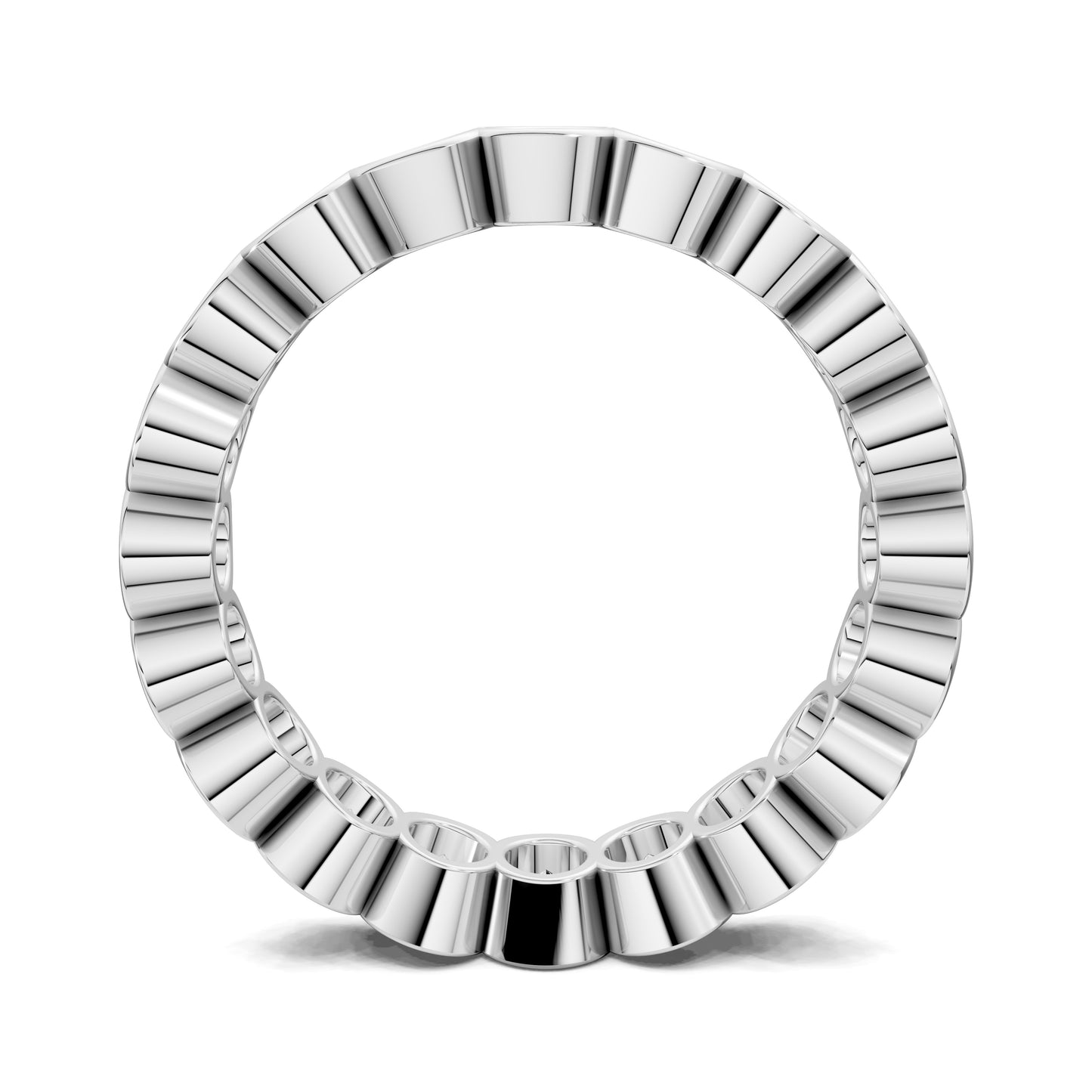 LILY OVAL SEMI-BEZEL ETERNITY BAND