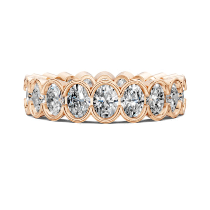 LILY OVAL SEMI-BEZEL ETERNITY BAND