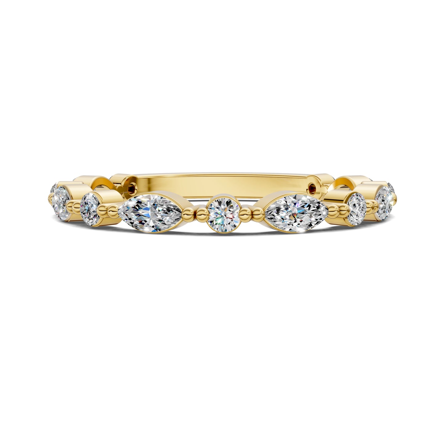 QUINN ROUND AND MARQUISE DIAMOND BAND