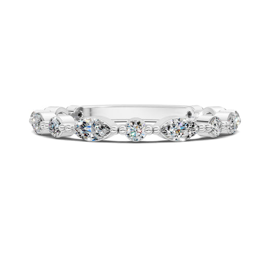 QUINN ROUND AND MARQUISE DIAMOND BAND