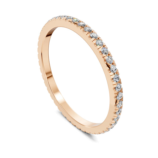 GRACE PETITE SCALLOPED PAVE ETERNITY BAND