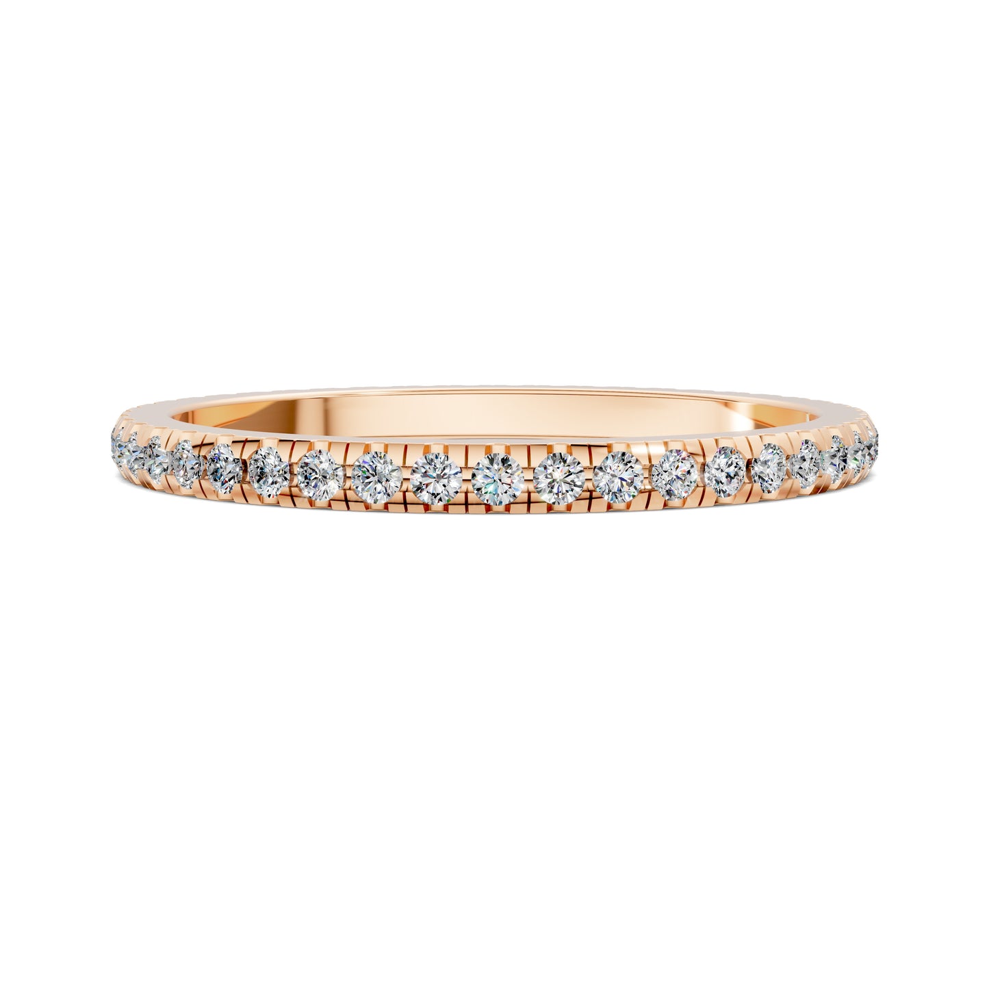 GRACE PETITE SCALLOPED PAVE ETERNITY BAND