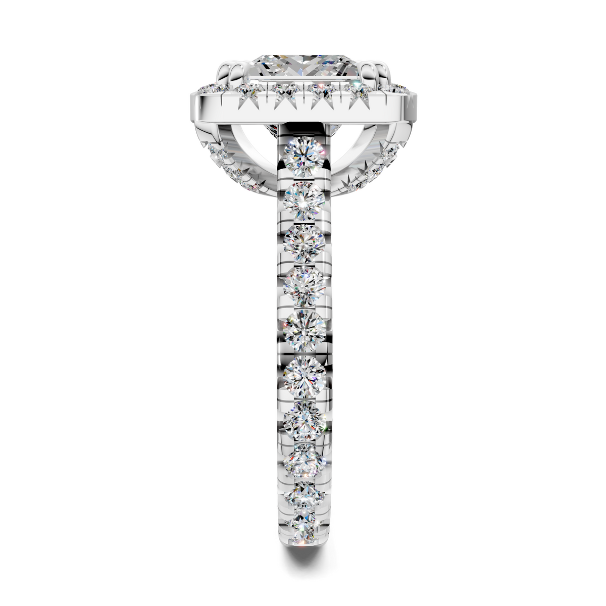 Elizabeth Double-Prong Halo Engagement Ring