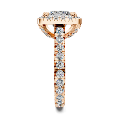 Elizabeth Double-Prong Halo Engagement Ring