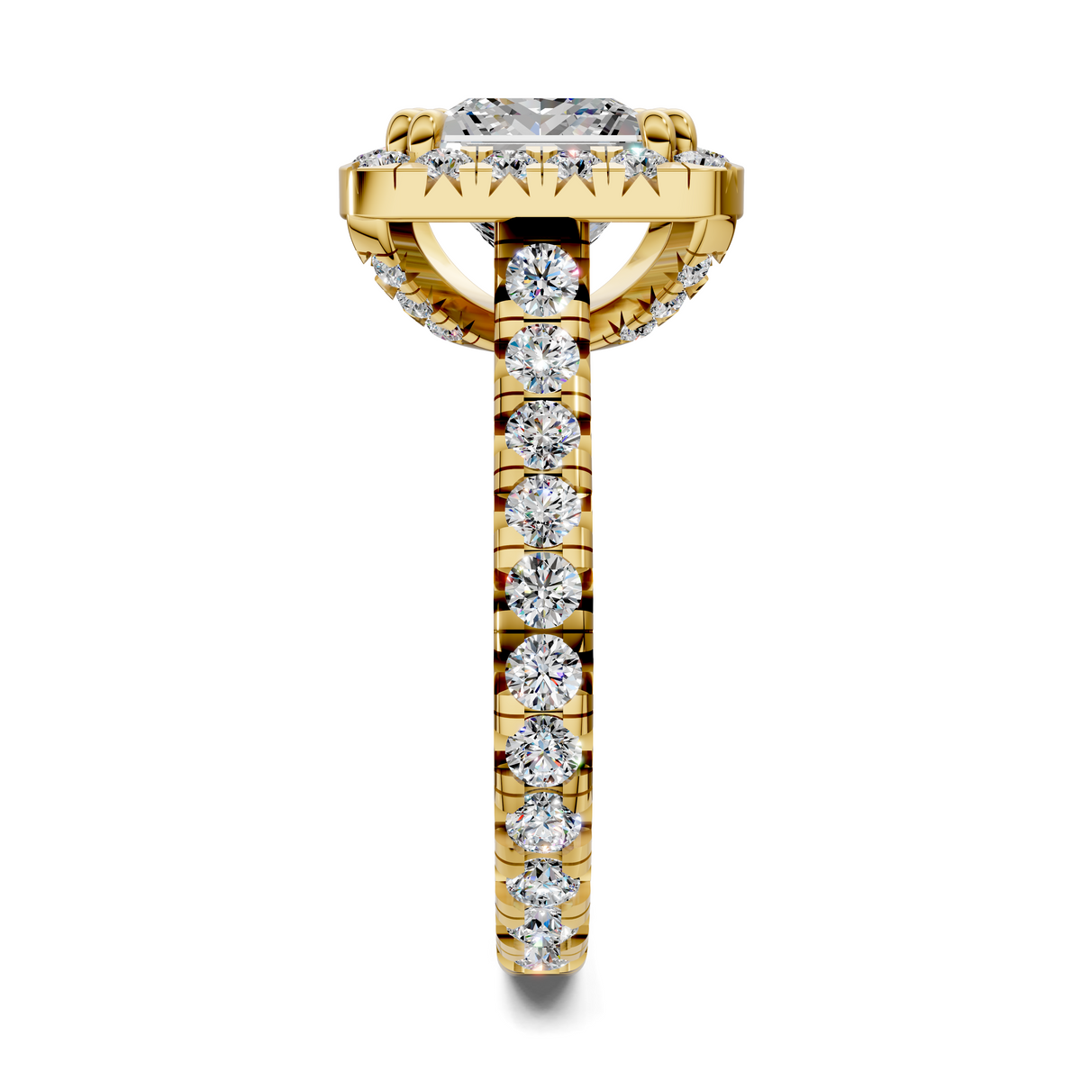 Elizabeth Double-Prong Halo Engagement Ring