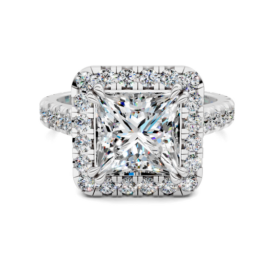 Elizabeth Double-Prong Halo Engagement Ring