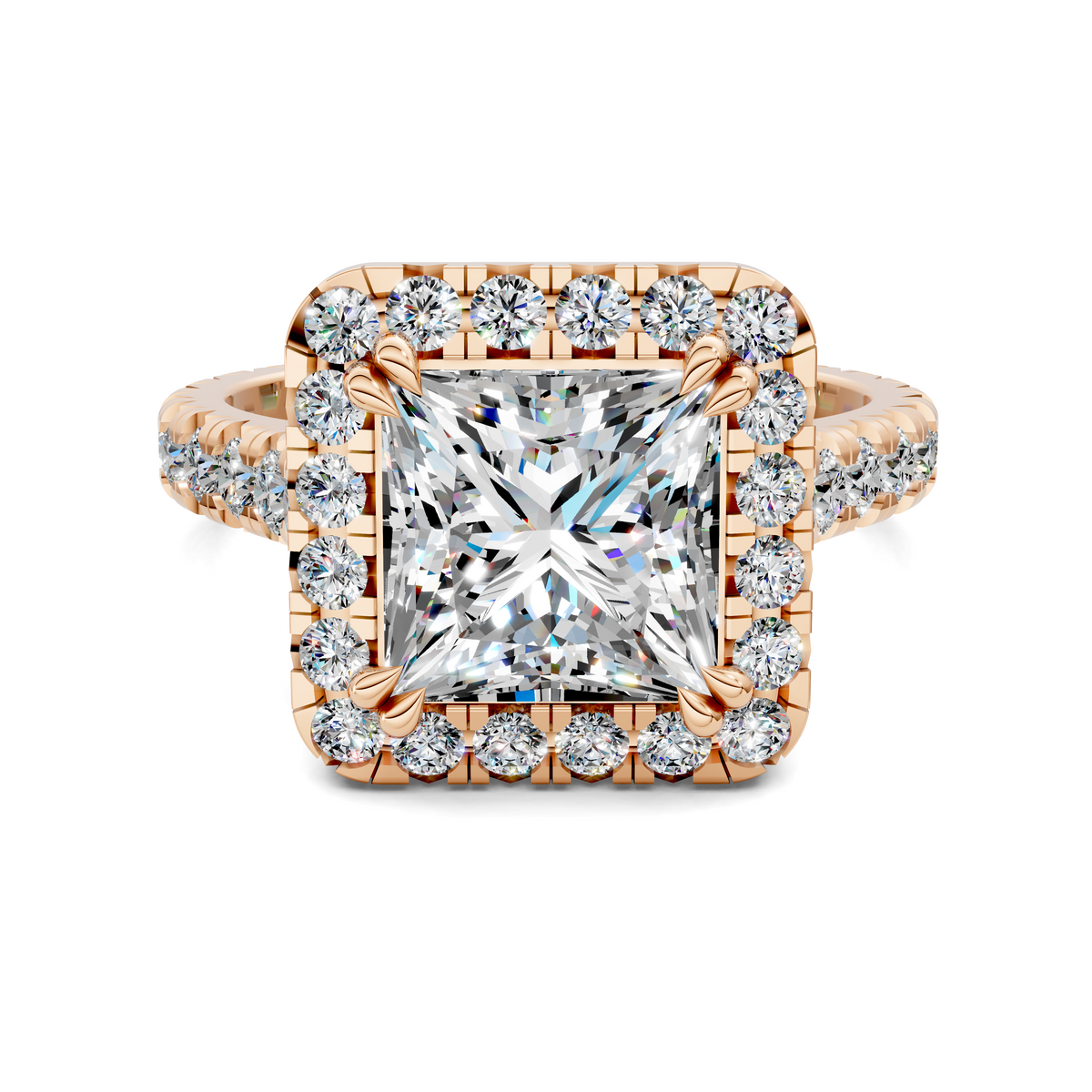 Elizabeth Double-Prong Halo Engagement Ring