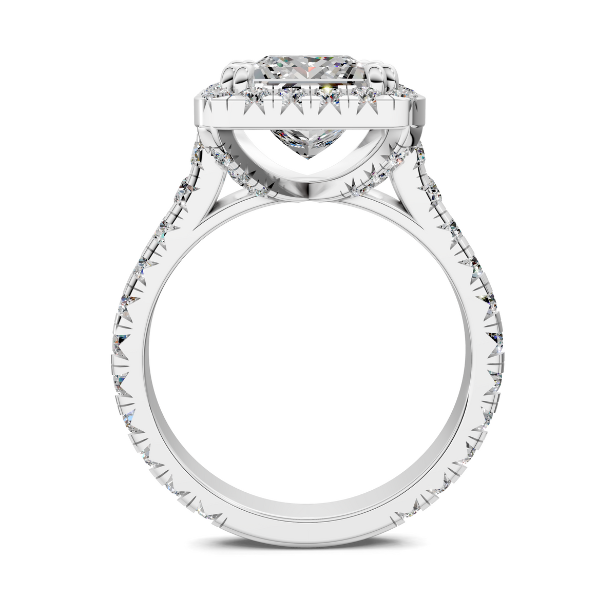 Elizabeth Double-Prong Halo Engagement Ring