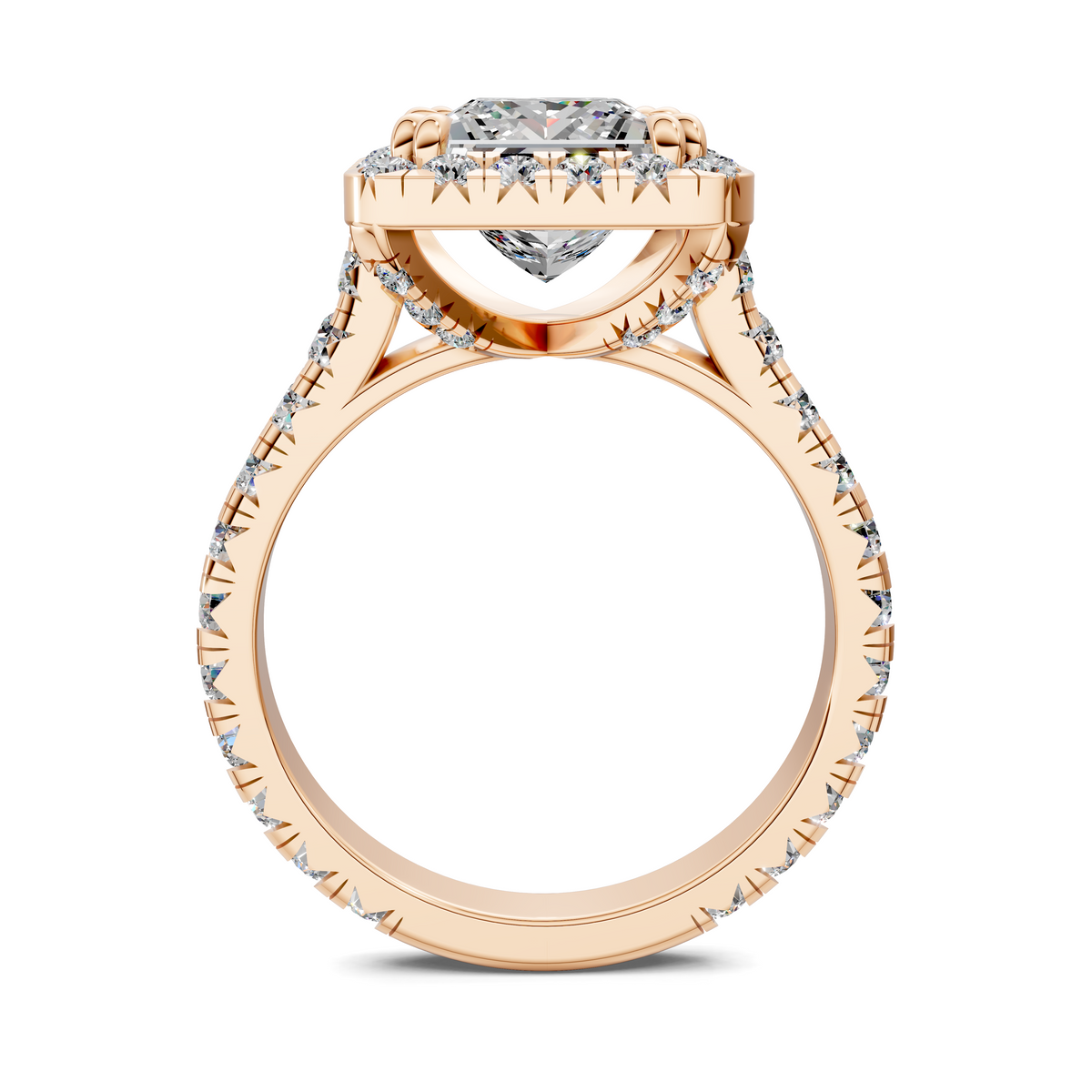 Elizabeth Double-Prong Halo Engagement Ring
