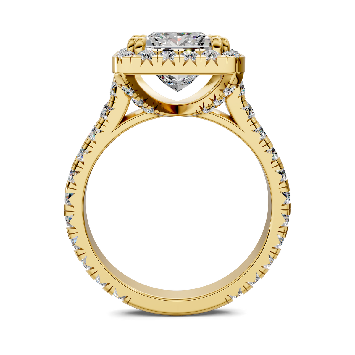 Elizabeth Double-Prong Halo Engagement Ring