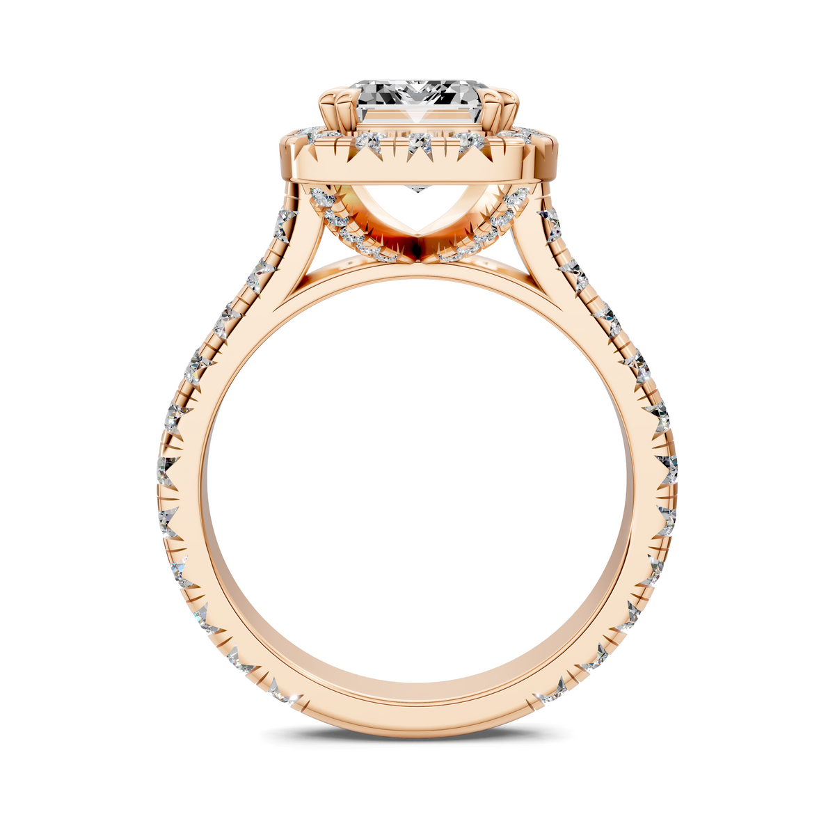 Elizabeth Double-Prong Halo Engagement Ring
