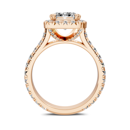 Elizabeth Double-Prong Halo Engagement Ring