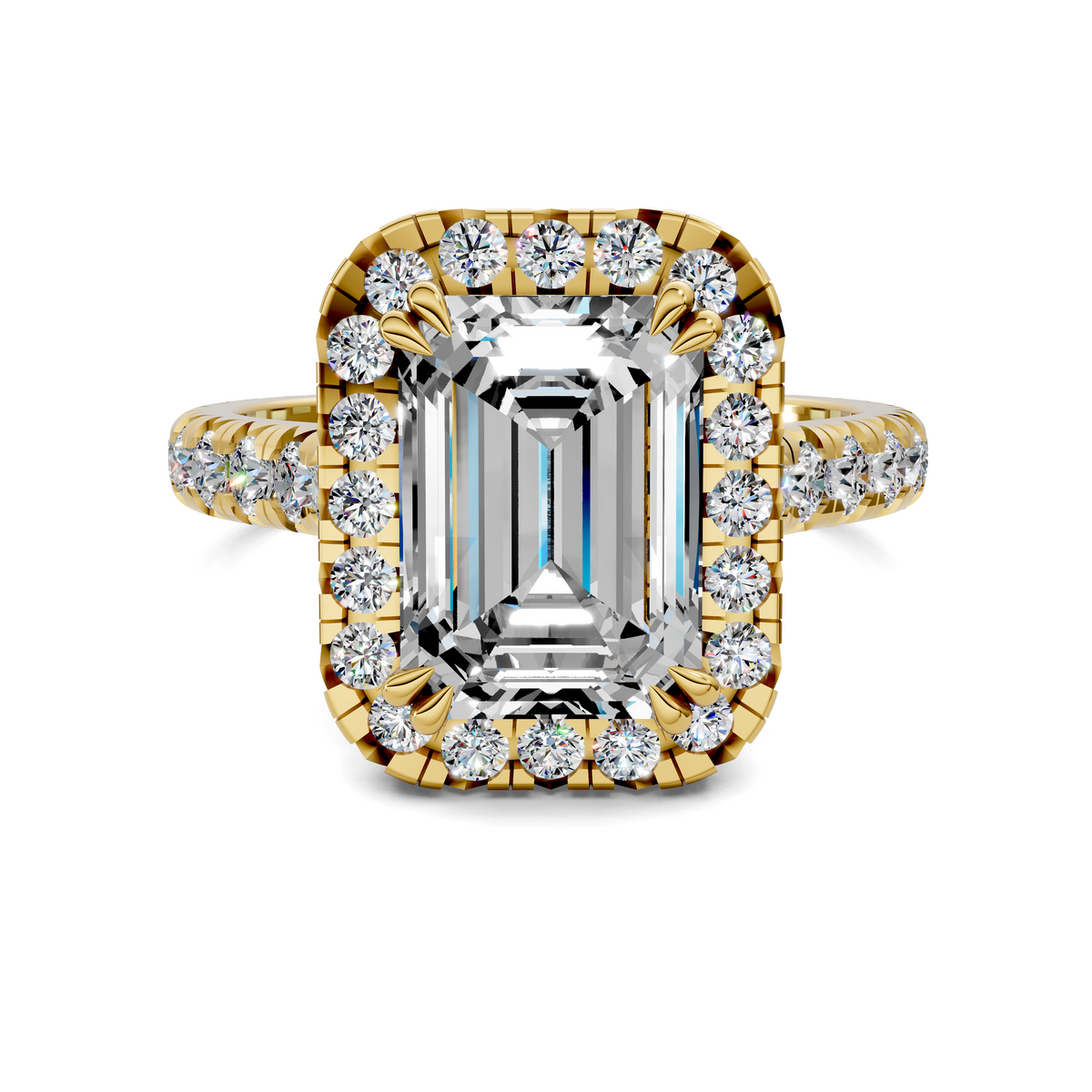 Elizabeth Double-Prong Halo Engagement Ring