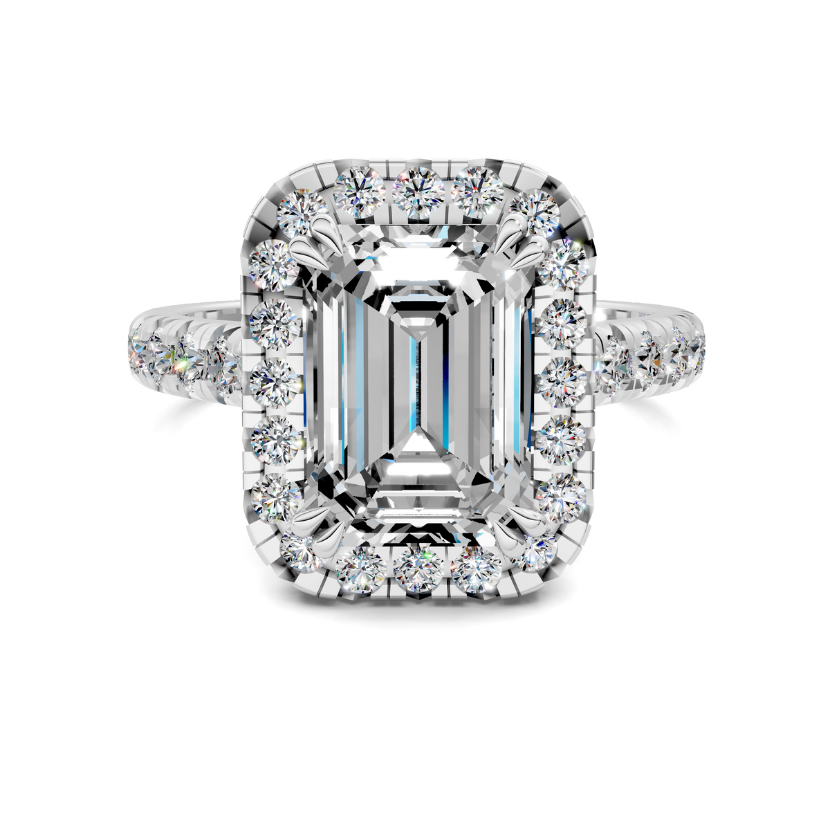 Elizabeth Double-Prong Halo Engagement Ring