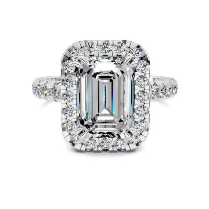 Elizabeth Double-Prong Halo Engagement Ring