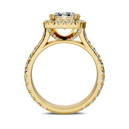 Elizabeth Double-Prong Halo Engagement Ring