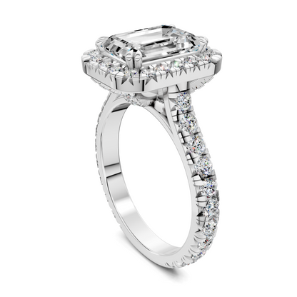 Elizabeth Double-Prong Halo Engagement Ring