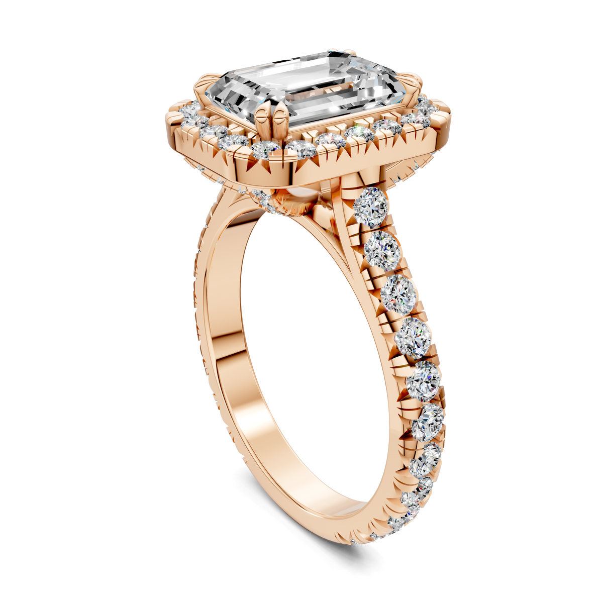 Elizabeth Double-Prong Halo Engagement Ring