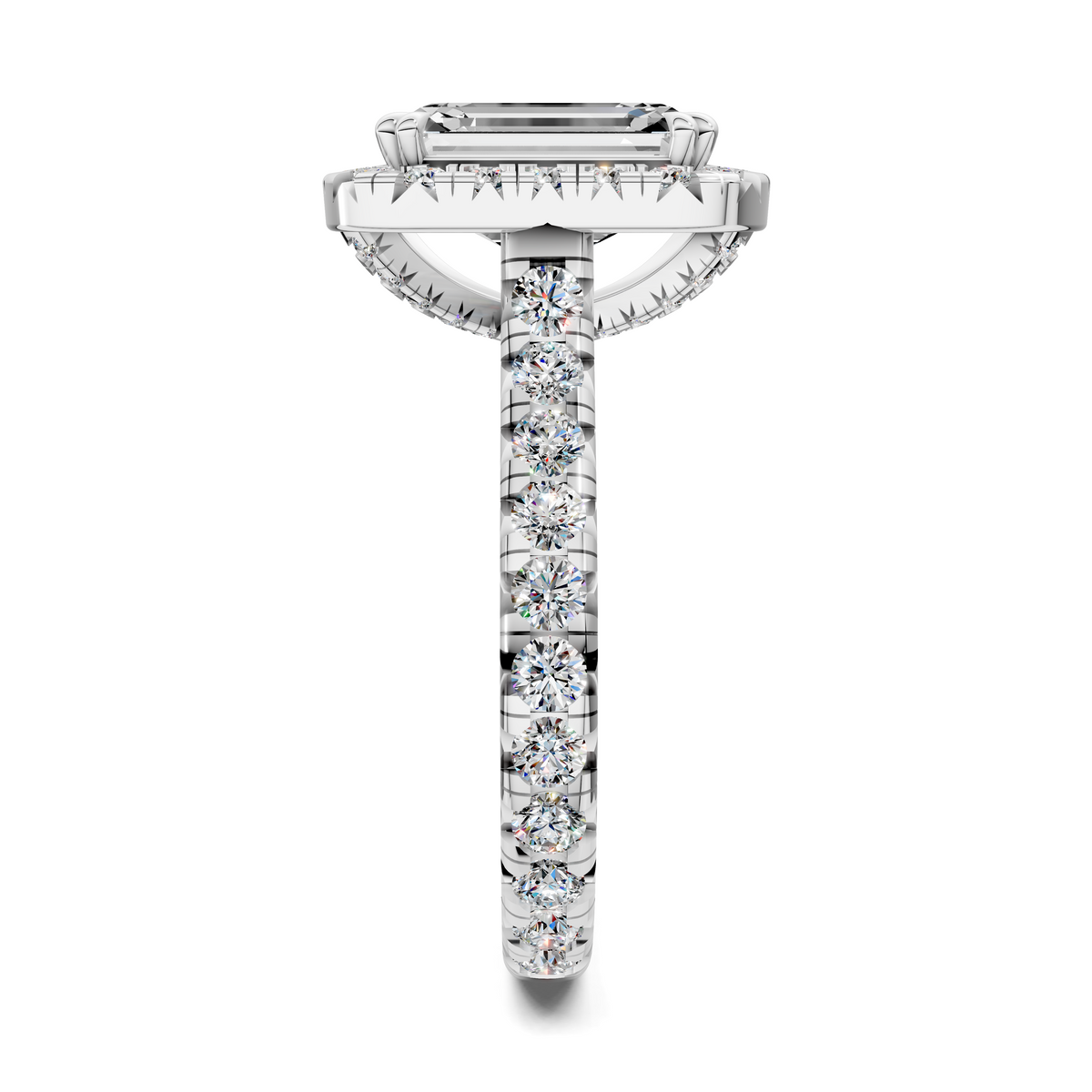 Elizabeth Double-Prong Halo Engagement Ring