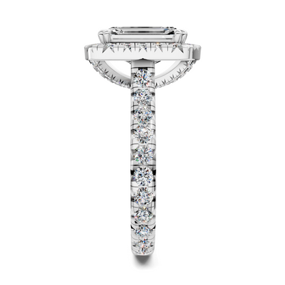 Elizabeth Double-Prong Halo Engagement Ring