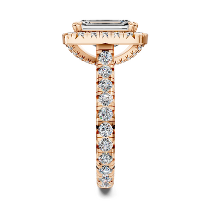 Elizabeth Double-Prong Halo Engagement Ring