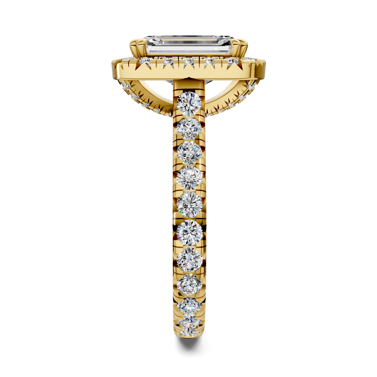 Elizabeth Double-Prong Halo Engagement Ring