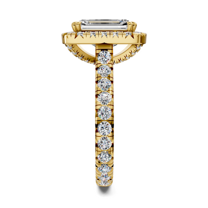 Elizabeth Double-Prong Halo Engagement Ring