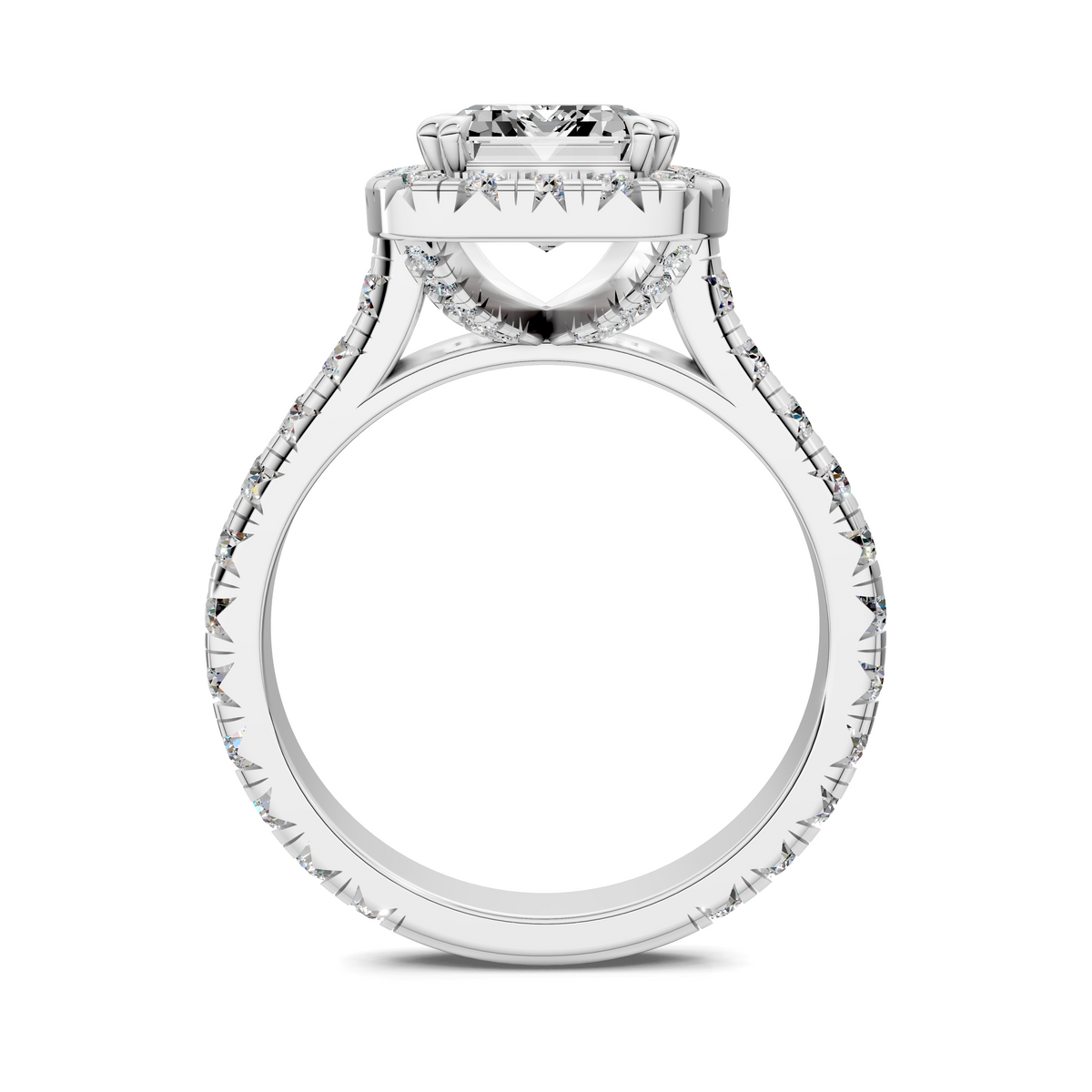Elizabeth Double-Prong Halo Engagement Ring