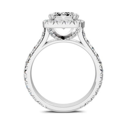 Elizabeth Double-Prong Halo Engagement Ring