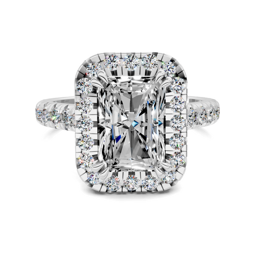 Elizabeth Double-Prong Halo Engagement Ring