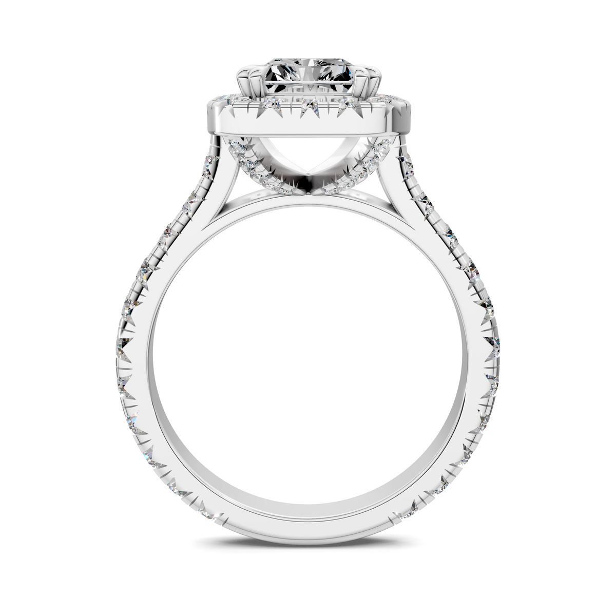 Elizabeth Double-Prong Halo Engagement Ring