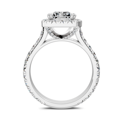 Elizabeth Double-Prong Halo Engagement Ring