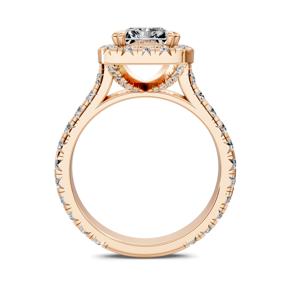 Elizabeth Double-Prong Halo Engagement Ring