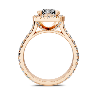 Elizabeth Double-Prong Halo Engagement Ring