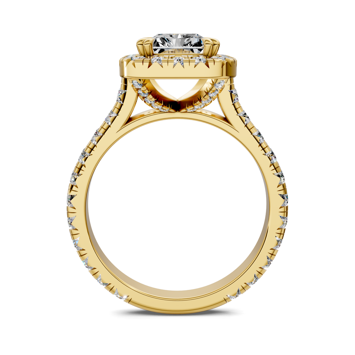 Elizabeth Double-Prong Halo Engagement Ring