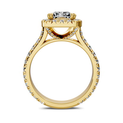 Elizabeth Double-Prong Halo Engagement Ring
