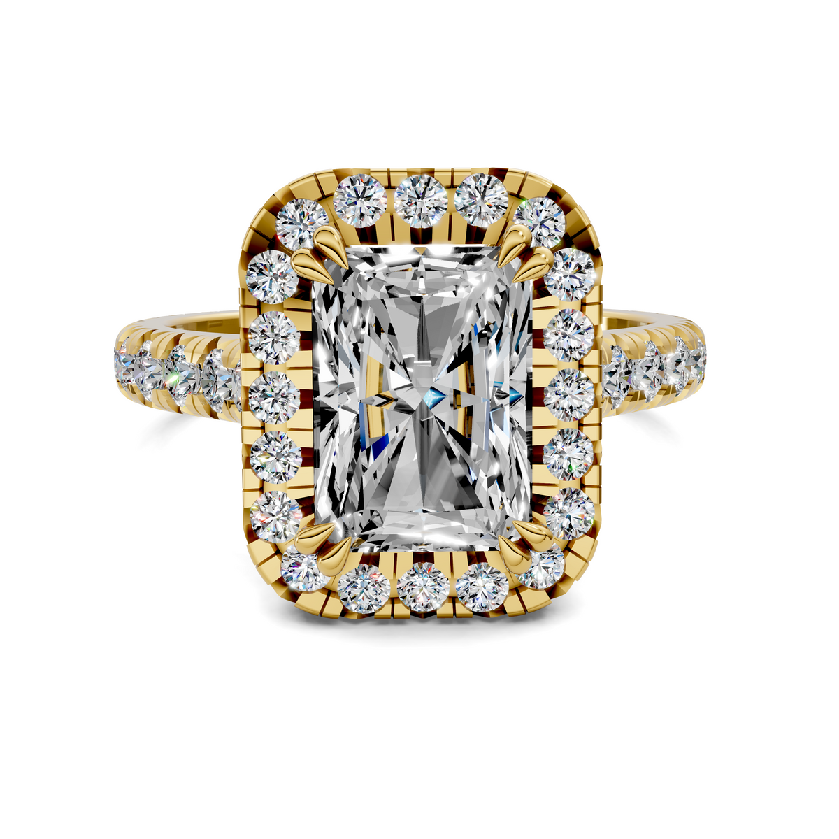 Elizabeth Double-Prong Halo Engagement Ring