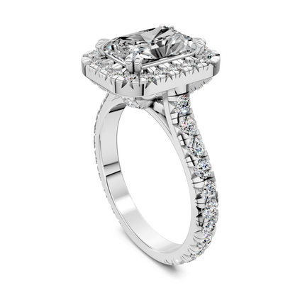 Elizabeth Double-Prong Halo Engagement Ring