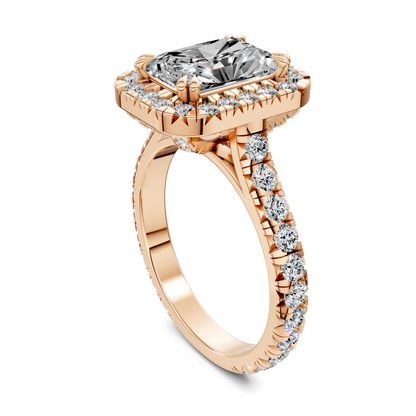Elizabeth Double-Prong Halo Engagement Ring
