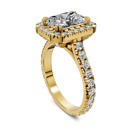 Elizabeth Double-Prong Halo Engagement Ring