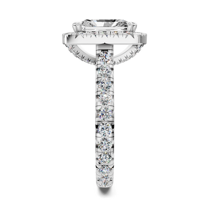 Elizabeth Double-Prong Halo Engagement Ring