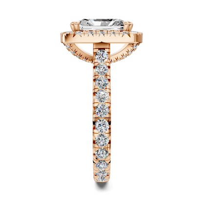 Elizabeth Double-Prong Halo Engagement Ring