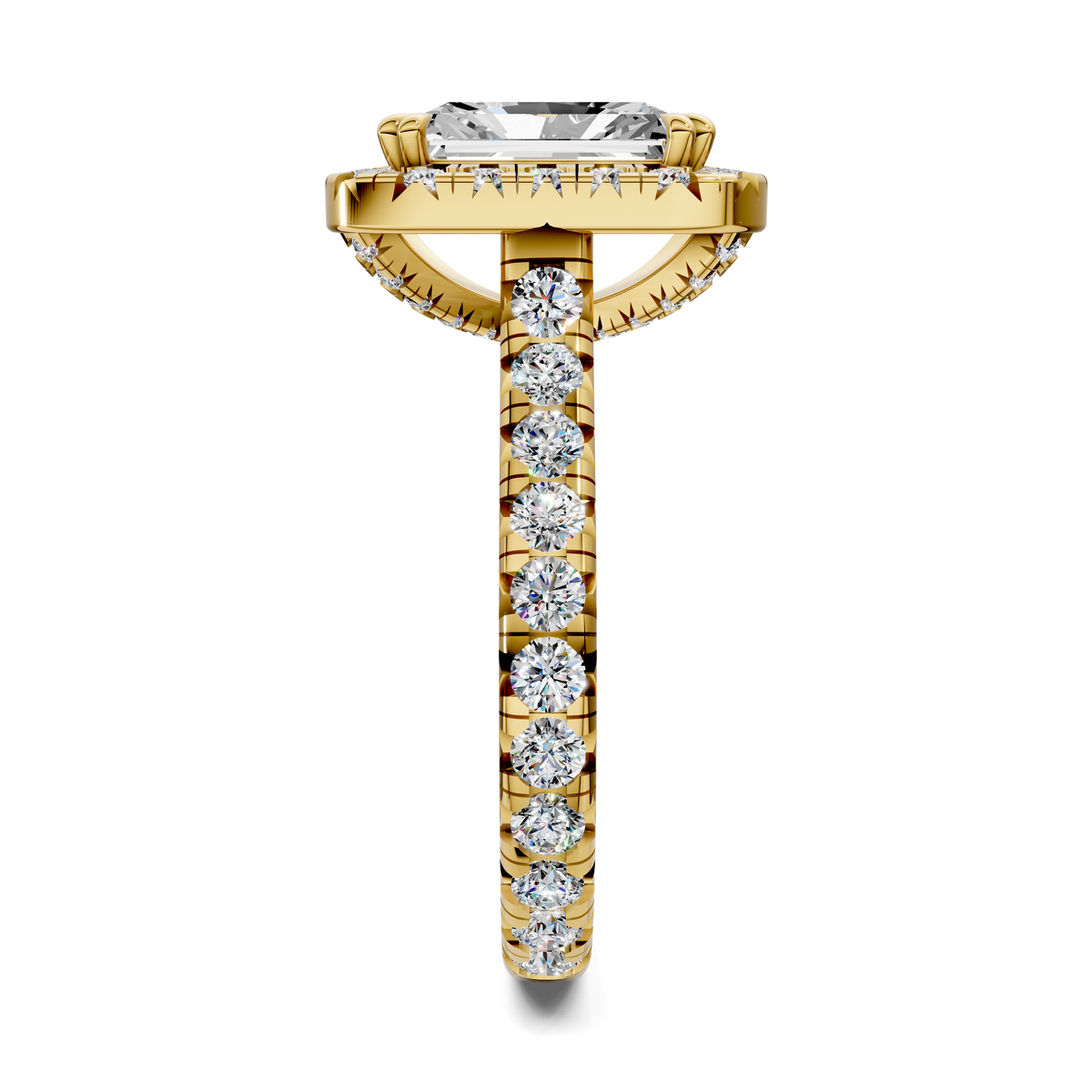 Elizabeth Double-Prong Halo Engagement Ring